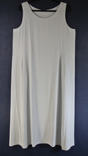 NEW, Eileen Fisher Scoop Neck Sleeveless Silk Dress in light blue Size L MD1151