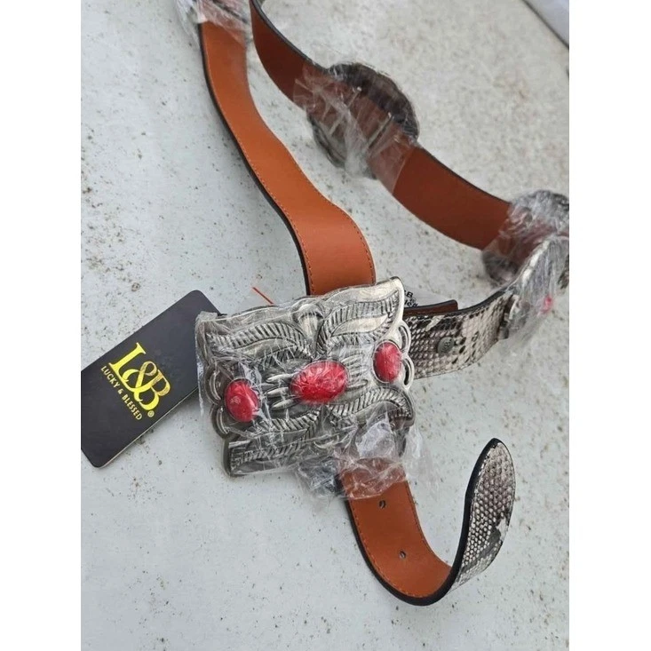 Snakeskin Silver Belts for Women for sale | eBay display picture 2