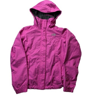 North Face HyVent Bright Pink Fully Lined Hooded Jacket Womens Size XSmall 