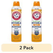  2 pack Arm  Hammer Invisible Odor Defense Body Powder Spray 7 oz Daily Use