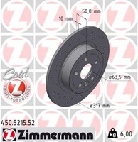 2X Zimmermann Bremsscheibe Sport Z 450.5215.52 FüR Landrover Range Rover Evoque
