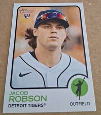 2022 Topps Heritage #588 Jacob Robson RC Tigers High Number RARE HTF ROOKIE 
