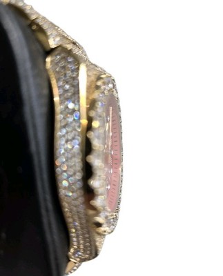 GLD Gold Iced Out 42MM Fully Iced Alpha Era® w/Diamond Prong  display picture 1