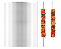 100 Set GrillspießE Edelstahl SchaschlikspießE 33Cm Schampura FleischspießE Rund