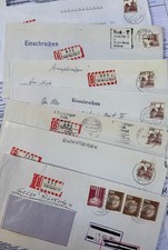 26  Kuverts Einschreiben mit versch. Frankierungen Bund - siehe Fotos (B 490)