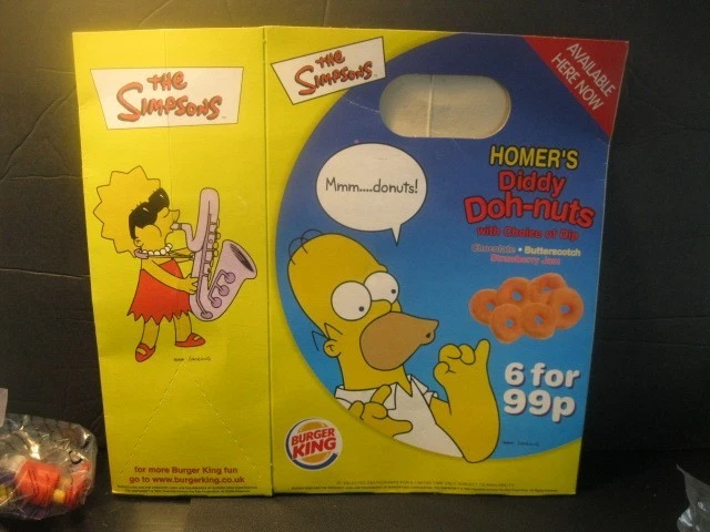 Los Simpson Burger King Reino Unido "Juego completo de 11 juguetes más caja" Nuevo en paquete desde 2001 Foto 4 de 4