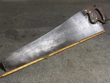 Vintage Early 1900’s Disston Crosscut 26” Sway Back Hand Saw 8 TPI