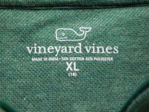 Vineyard Vines Saltwater 1/4 Zip Pullover Sweater Boys XL Sailors Green Striped - Picture 5 of 12