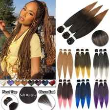 Pre-Stretched EZ Braiding Hair Extensions Ombre Jumbo Box Braids as Human Hair