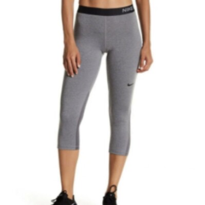 Nike PRO Cool Training Active Running Grey Capri Sport Leggings M