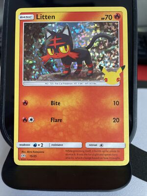 Pokemon Litten 15/25 HOLO 25th Anniversary Mcdonalds Promo Card - Pack Fresh | eBay Pokemon Litten 15/25 HOLO 25th Anniversary Mcdonalds Promo Card - Pack Fresh | eBay