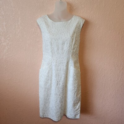 Michael Michael Kors White Sleeveless Embroidered Squiggles