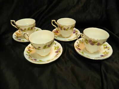Vtg England Paragon Highland Queen Cup Saucer Fine Bone China Lot of 3 6 PC EUC