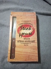 PROFESSIONAL STEAK HOUSE BRAND 4 PIECE STEAK KNIFE SET  Open Box 