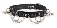 Chain Bondage Belt Punk Goth Belt Medium 1 1/4" O Ring Metal Hardcore Thrash