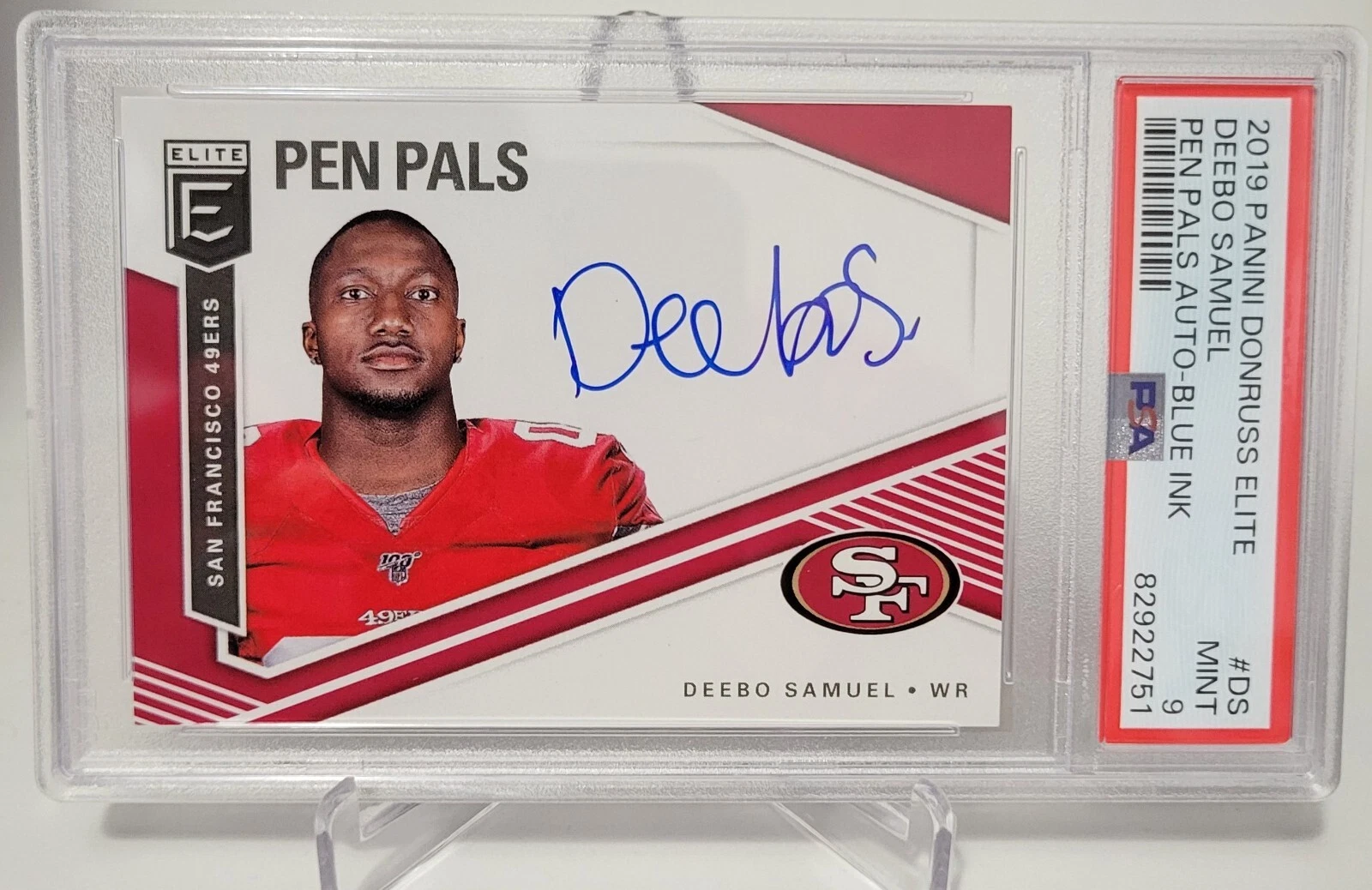 Deebo Samuel Panini Donruss Elite Pen Pals Autographs #DS Blue Ink