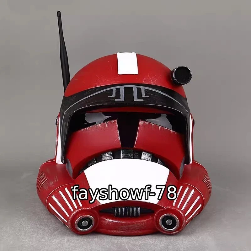Star Wars Clone Troopers 1:1 Cosplay Helmet PVC Full Face Red Mask Prop Gift 1PC - Image 3 of 4