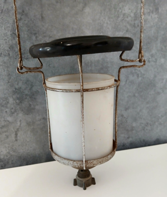 Lampada a Gas Vintage Companion Jenaer Suprax Glas West Germany