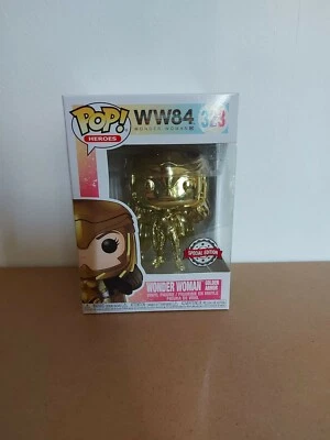 Pop Heroes Wonder Woman Golden Armor Neuve Spéciale Édition figurine en vinyle . - Photo 1/4