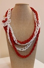 Collana donna, collana uncinetto, collana in cotone