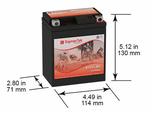 Kawasaki 250CC EX250 Ninja, 1995-2007 SigmasTek Battery