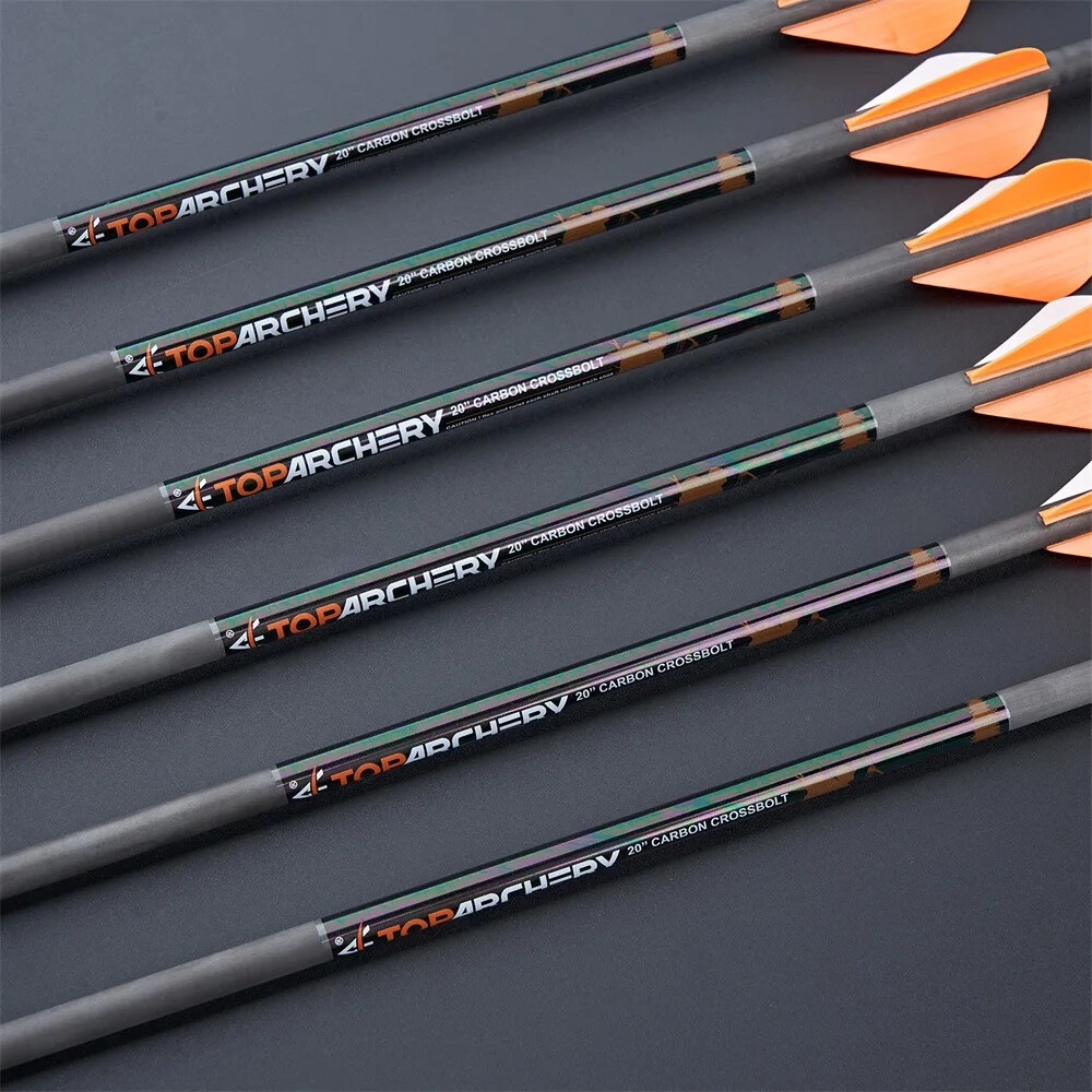 20" Archery Crossbow Arrows 20 Inch Pure Carbon Arrows Copper OD8.8 ID7