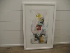 ORIGINAL 1986 Laszlo Dus Mixed Media Painting; Framed, Matted, Signed, COA