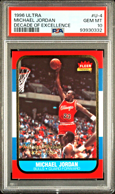 1996 Michael Jordan PSA 10 RC Rookie - Fleer Reprint | eBay