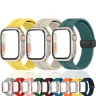 Magnet Silikon Armband mit Schutzhülle Für iWatch Series 10 9 8 7 6 5 4 SE Ultra