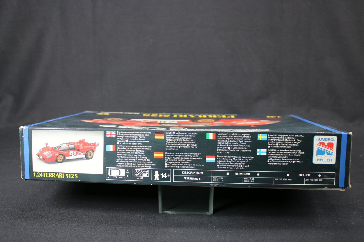 HELLER 80747 Ferrari 512S 1986 Ickx Andretti – Maquette Voiture 1/24 Rare, Sous Blister D'origine
