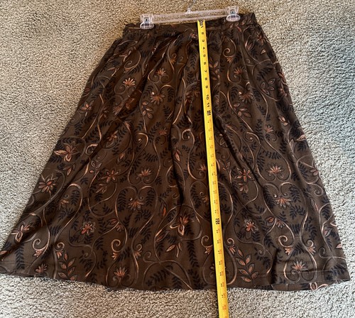 Sag Harbor Floral Belt Loop Midi Skirt Women's Size medium(J) - Picture 8 of 9