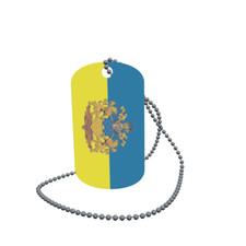Dog Tag Flag Upper Lusatia Dog Tag Aluminium 30 x 50 mm