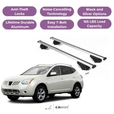 ERKUL Roof Rack Cross Bars for Nissan Rogue 2008-2013 for Raised Rails - Silver