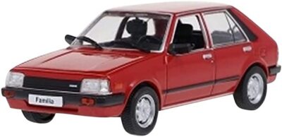 First: 43 1/43 Mazda 323 (Familia) 1980 Red Overseas specification