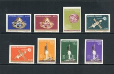 L633  Paraguay 1964 space satellites rockets  IMPERF   8v. MNH