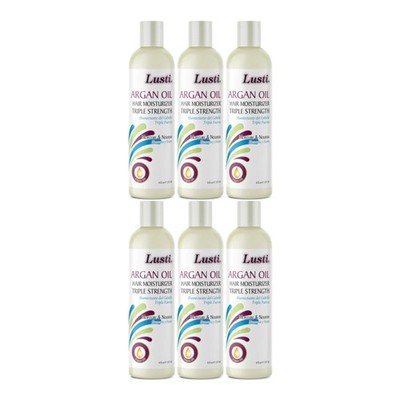 Lusti Argan Oil Hair Moisturizer Triple Strength, 8oz. (237ml) (Pack of 6)