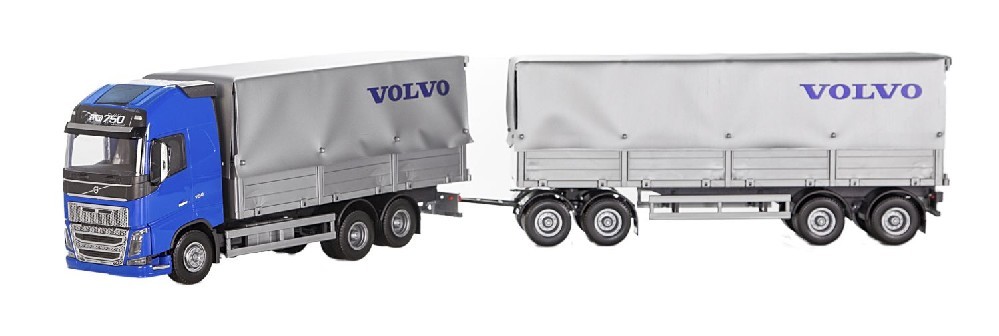 Maquette de collection Volvo FH16 750 Emek bleu transitaire 1/25