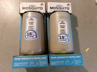 THERMACELL Mosquito Repellent Zone Device 15ft No Spray Scent Free NEW 2 Pack fl