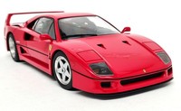 KK 1/18 - Ferrari F40 1987 Rosso Corsa Red 80'S Supercar Diecast Scale Model Car
