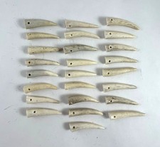 25 - 2" DRILLED DEER ELK ANTLER TINE TIPS ARTS CRAFTS JEWELRY TOGGLES - Bag 1874
