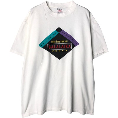 Vintage ONEITA Balalaika Vodka Advertising T-Shirt Made in USA Men's XL (Siz...