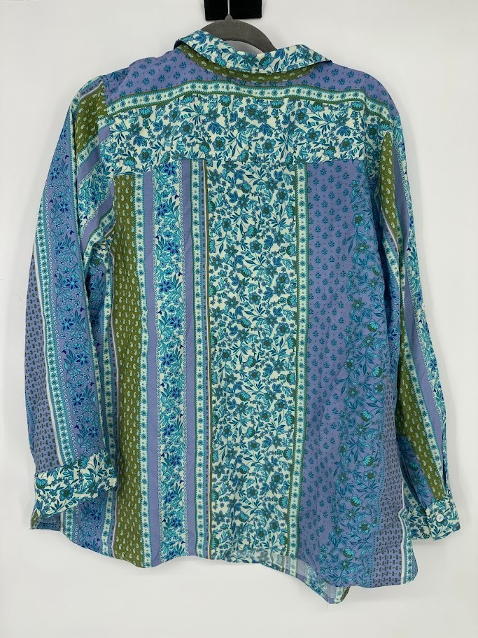 Fred David Womens Button Up Patchwork Top Size 2X… - image 5