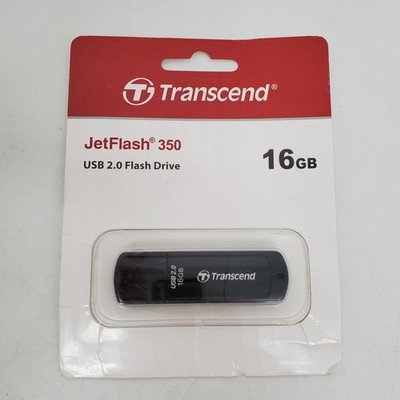 Transcend JetFlash 350 USB Stick 16 GB Only 8.5 g Blac _0,02_5