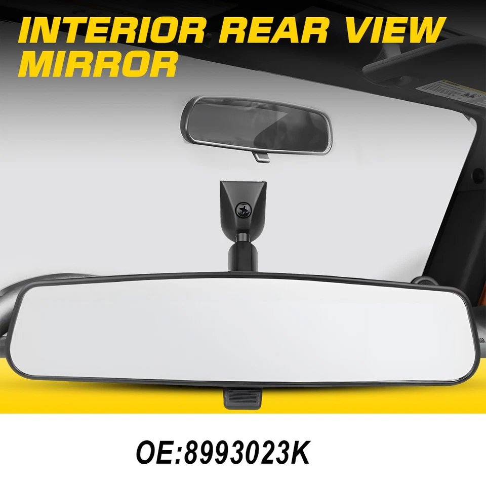 Espejo retrovisor delantero interior de vidrio gran angular Fit Jeep CJ-6 1955-1975 1-10 PIEZAS Foto 2 de 4