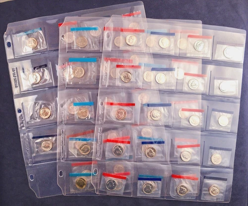 1968 - 1999 Roosevelt Dime lot.  BU P & D (NO 1982-1983) 58 coins