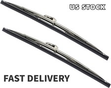 12 Stainless Steel Windshield Wiper Blades 2pcs Front For Ford Gm Polished New 12 Stainless Steel Windshield Wiper Blades 2pcs Front For Ford Gm Polished New