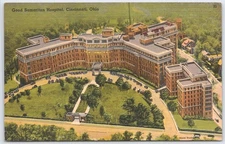 Good Samaritan Hospital Cincinnati Ohio Linen Postcard by Tichnor Bros