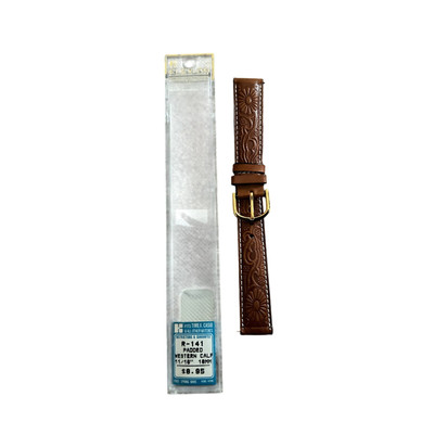 Vintage Kreisler Western Leather Brown Watch Band 11/16'' 18MM Fits Timex Casio