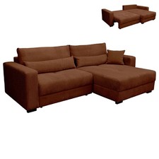 Funktionsecke - kupfer - Boxspringfederung - Dauerschläfer mit Staukasten Sofa