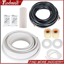 Findmall 1/4" - 1/2" Dia. 50 Feet Install Kit For Mini Split Heat Pump Systems